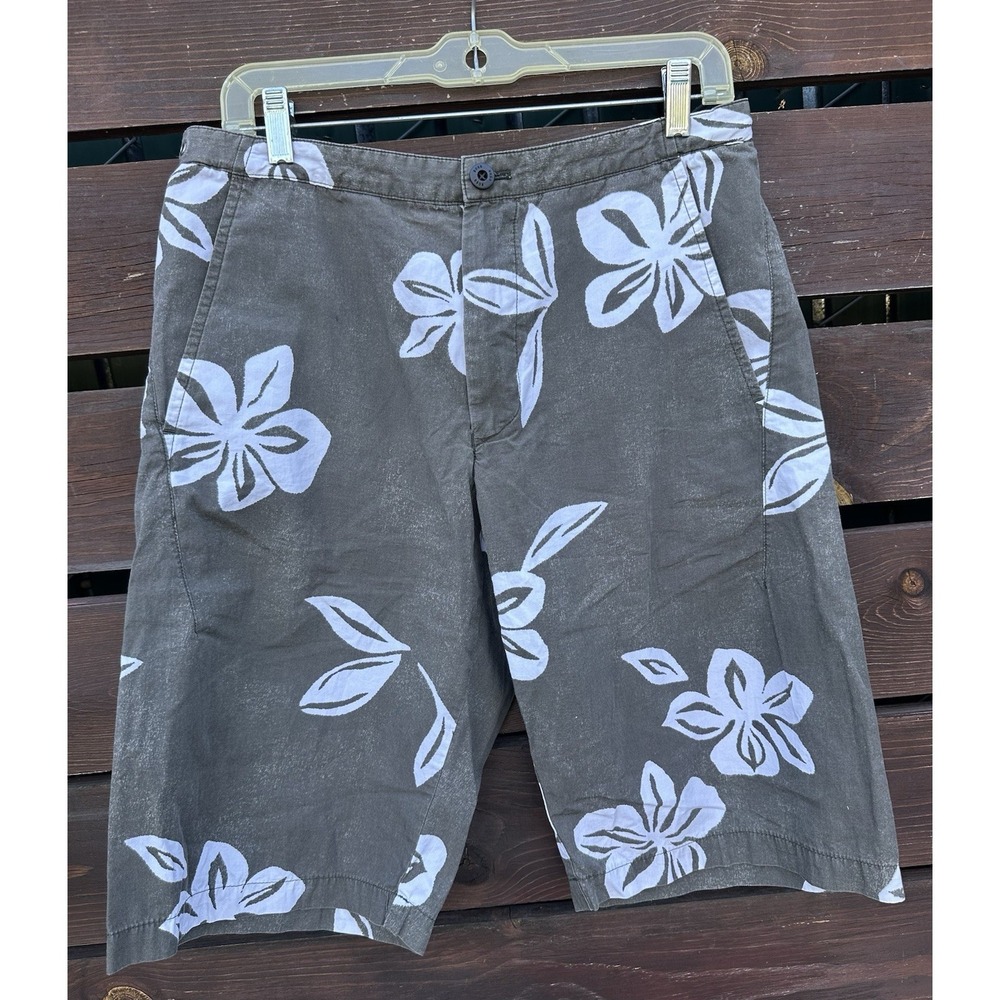 Vtg Hugo Boss Slim Hawaiian‎ Chino Shorts Size 30
